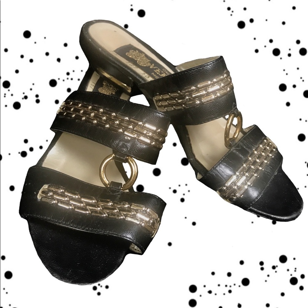 •👡🏺 60s Metallic Accent Mexican Strap Sandals